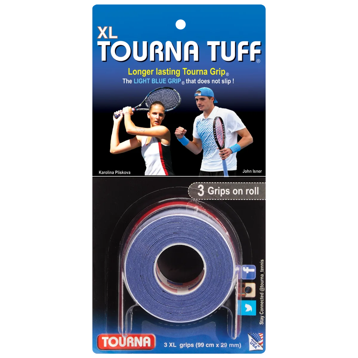 Surgrips Tourna Tuff XL Bleu x3 – Image 2